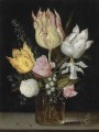 Bosschaert Ambrosius i tulipanes rosas campanillas narciso tortuosis forg